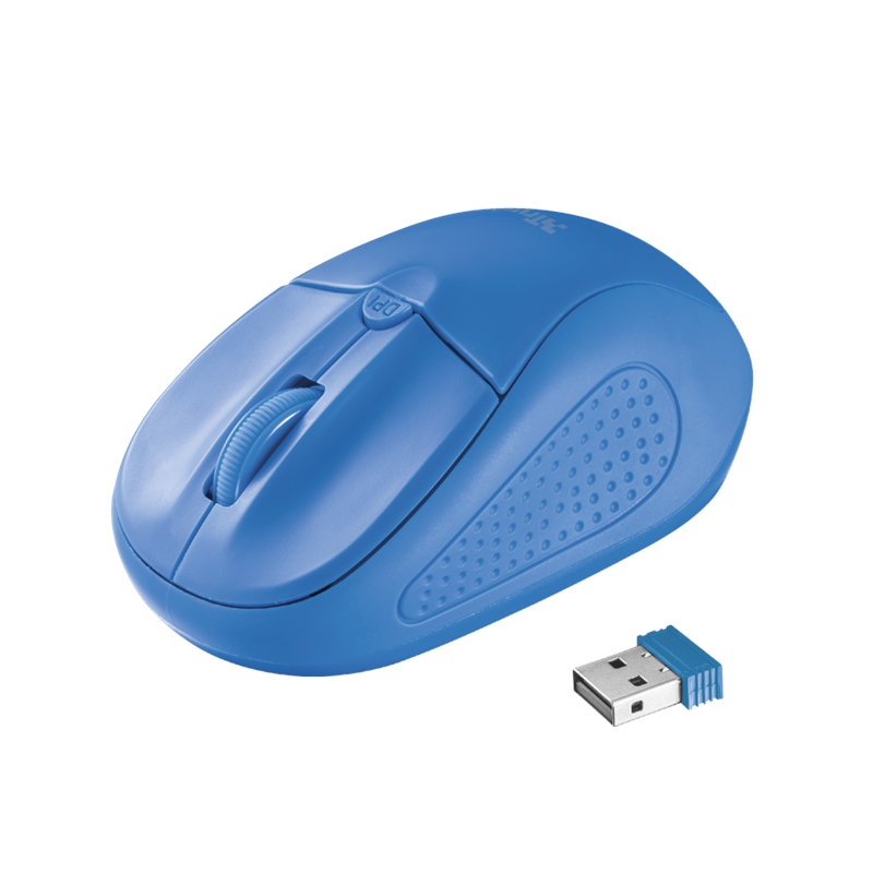 Trust Primo - Mysz optyczna bezprzewodowa 1600 DPI (Niebieski)