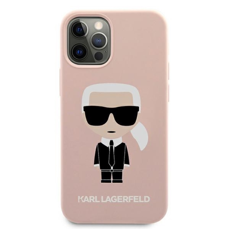 Karl Lagerfeld Fullbody Silicone Iconic - Etui iPhone 12 Pro Max (Light Pink)