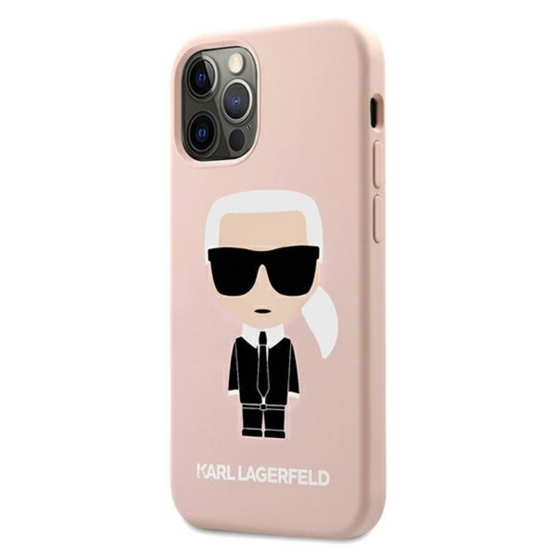 Karl Lagerfeld Fullbody Silicone Iconic - Etui iPhone 12 / 12 Pro (Light Pink)