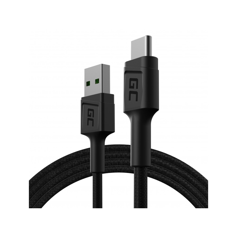 Green Cell PowerStream - Kabel Przewód USB-A - USB-C 120cm szybkie ładowanie Ultra Charge, QC 3.0