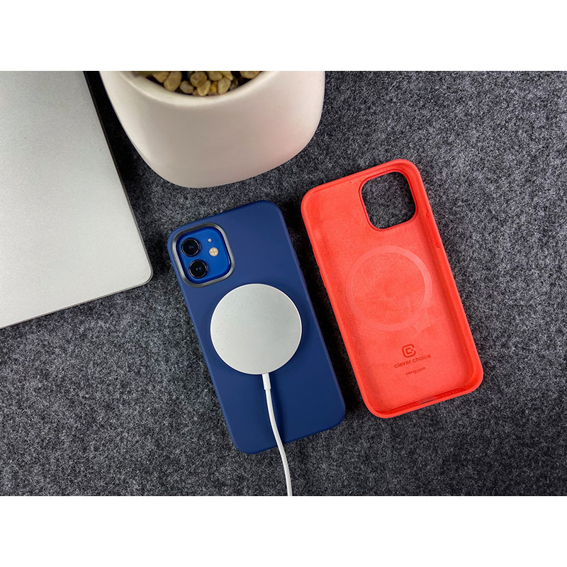 Crong Color Cover Magnetic - Etui iPhone 12 Pro Max MagSafe (czerwony)