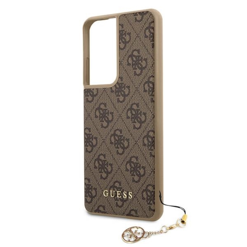 Guess 4G Charms Collection - Etui Samsung Galaxy S21 Ultra (brązowy)