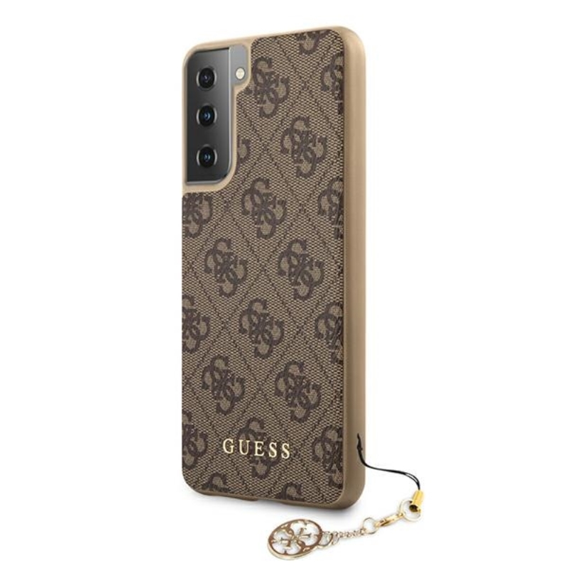 Guess 4G Charms Collection - Etui Samsung Galaxy S21+ (brązowy)