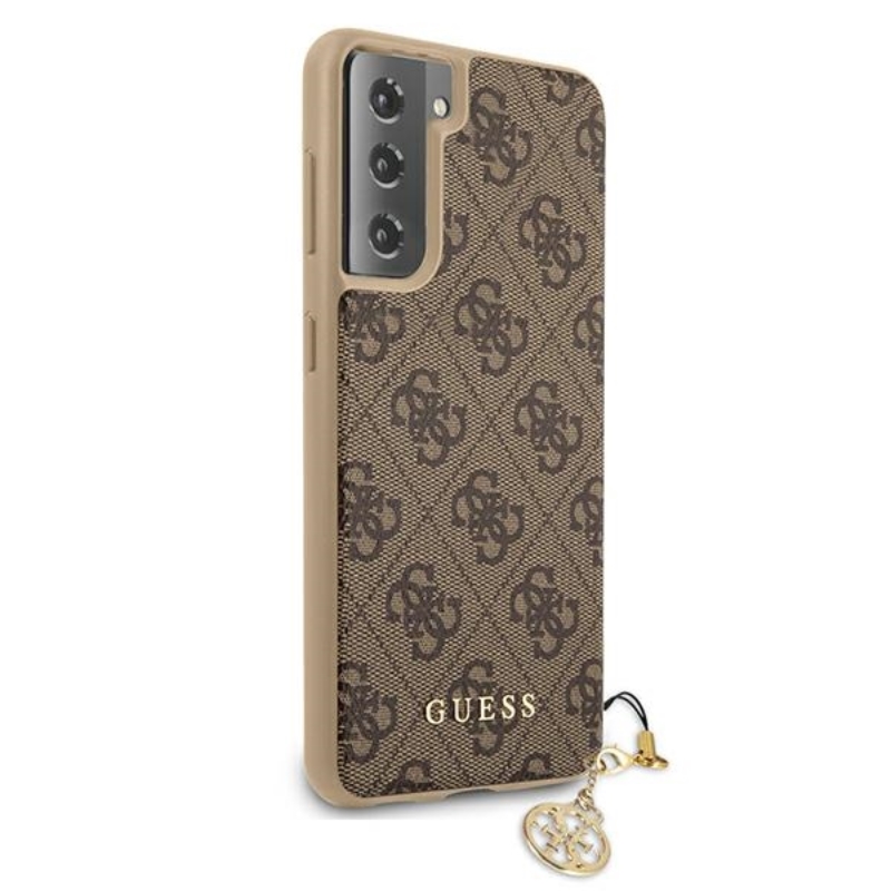Guess 4G Charms Collection - Etui Samsung Galaxy S21 (brązowy)