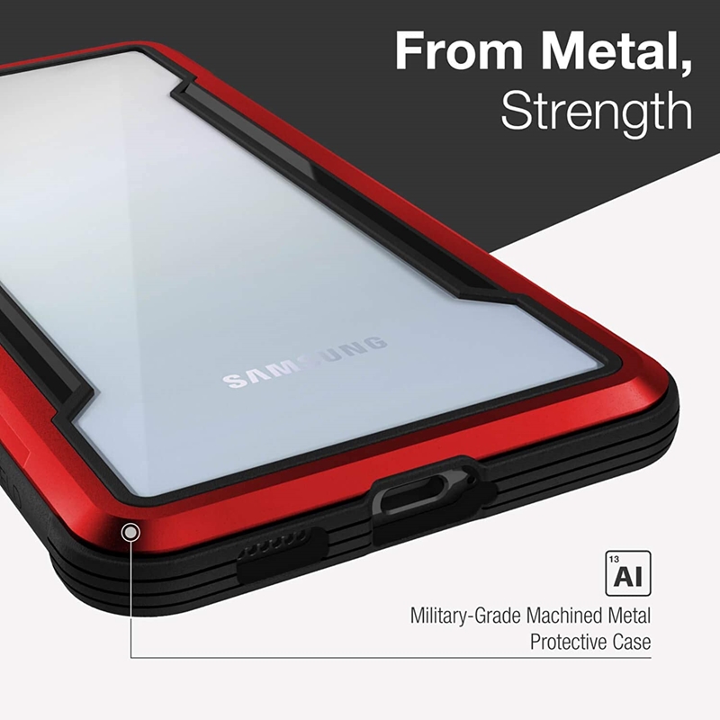 X-Doria Raptic Shield - Etui aluminiowe Samsung Galaxy S21+ (Antimicrobial protection) (Red)