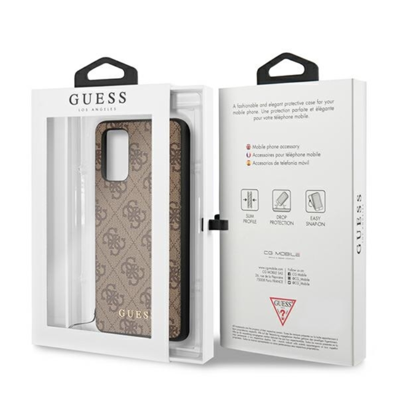 Guess 4G Charms Collection - Etui Samsung Galaxy A52 / A52S (brązowy)