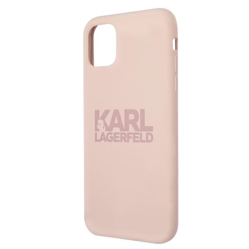 Karl Lagerfeld Silicone Stack Logo - Etui iPhone 11 (różowy)