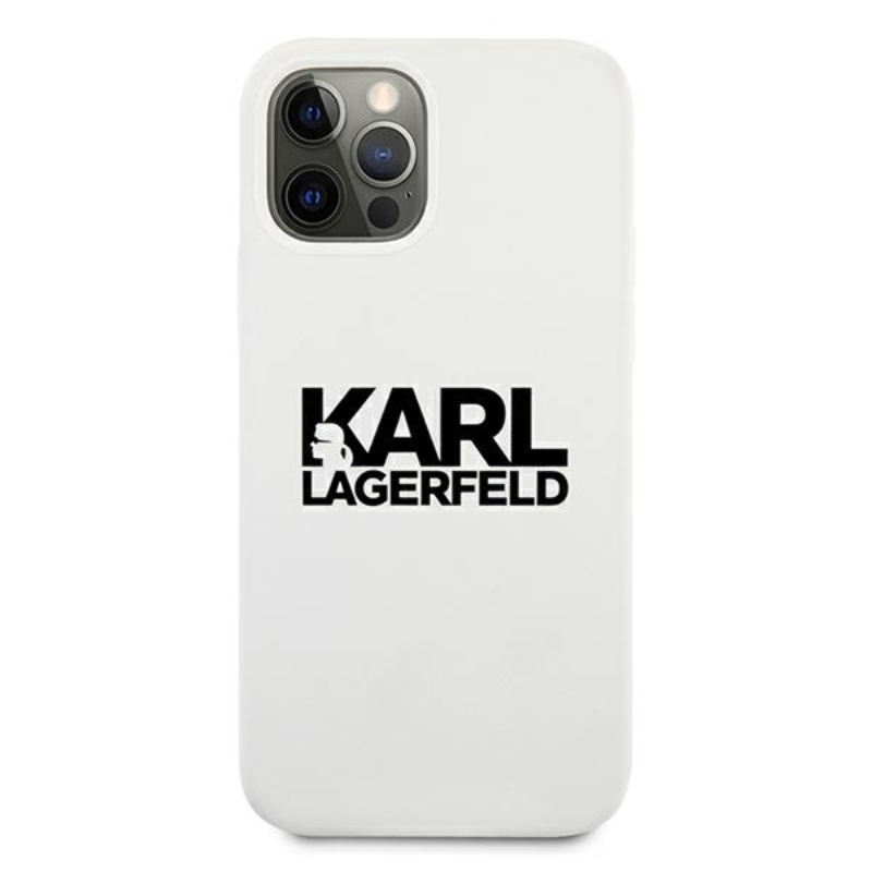 Karl Lagerfeld Silicone Stack Logo - Etui iPhone 12 / iPhone 12 Pro (biały)