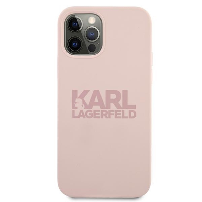 Karl Lagerfeld Silicone Stack Logo - Etui iPhone 12 / iPhone 12 Pro (różowy)