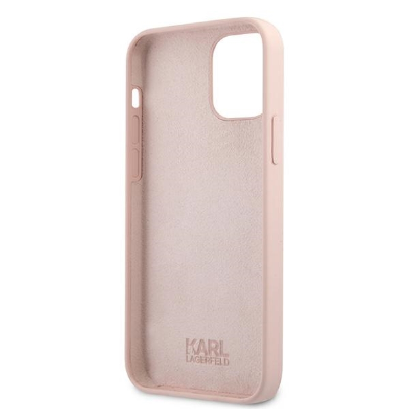 Karl Lagerfeld Silicone Ikonik Outline - Etui iPhone 12 / iPhone 12 Pro (różowy)