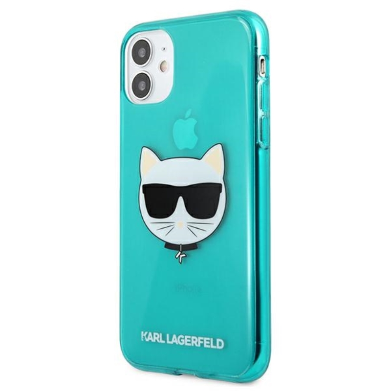 Karl Lagerfeld Choupette Head - Etui iPhone 11 (fluo niebieski)