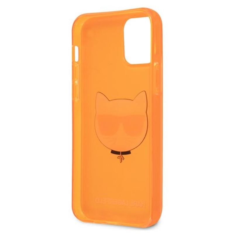 Karl Lagerfeld Choupette Head - Etui iPhone 12 Pro Max (fluo pomarańczowy)