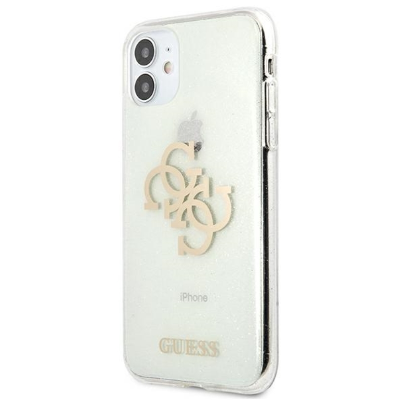 Guess Glitter 4G Big Logo - Etui iPhone 11 (przezroczysty)