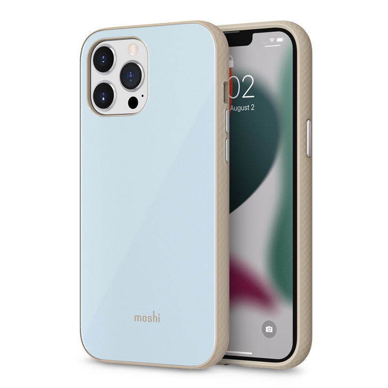 Moshi iGlaze Slim Hardshell Case - Etui iPhone 13 Pro Max (system SnapTo) (Adriatic Blue)