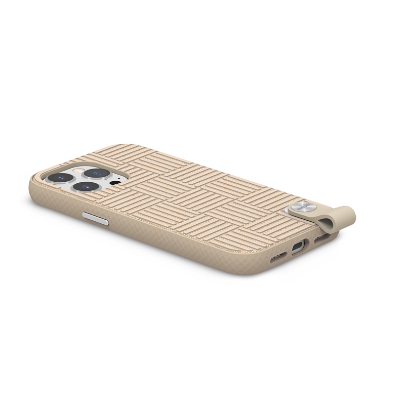 Moshi Altra - Etui z odpinaną smyczką iPhone 13 Pro (antybakteryjne NanoShield™) (Sahara Beige)
