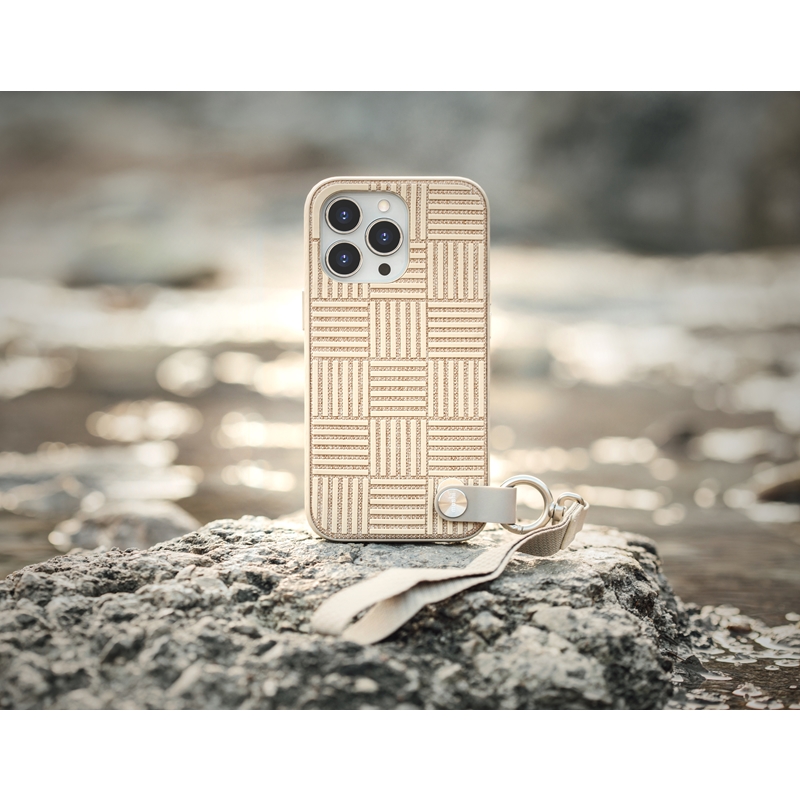 Moshi Altra - Etui z odpinaną smyczką iPhone 13 Pro (antybakteryjne NanoShield™) (Sahara Beige)