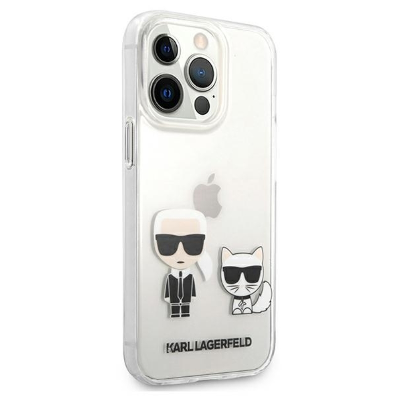 Karl Lagerfeld Ikonik & Choupette - Etui iPhone 13 Pro Max (przezroczysty)