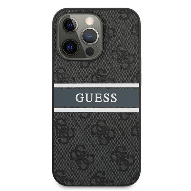 Guess 4G Printed Stripe - Etui iPhone 13 Pro (szary)