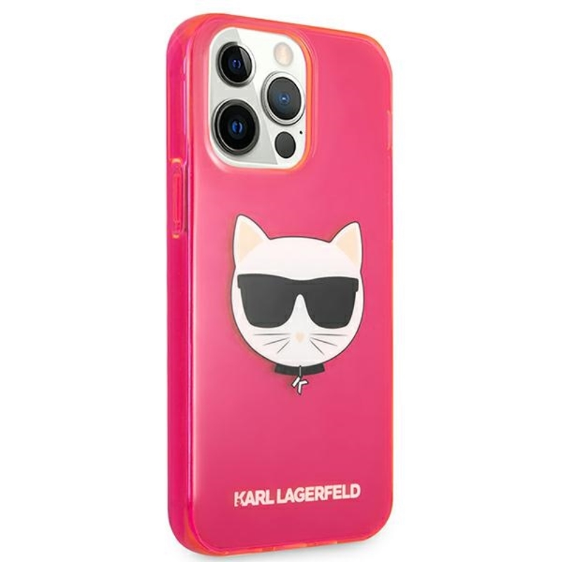 Karl Lagerfeld Choupette Head - Etui iPhone 13 Pro Max (fluo różowy)