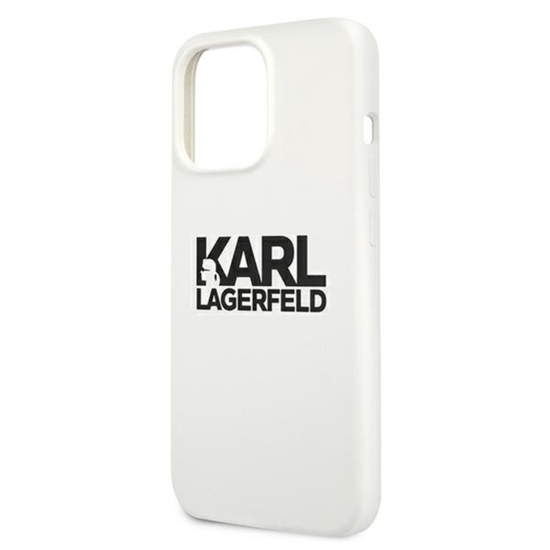 Karl Lagerfeld Silicone Stack Logo - Etui iPhone 13 Pro (biały)