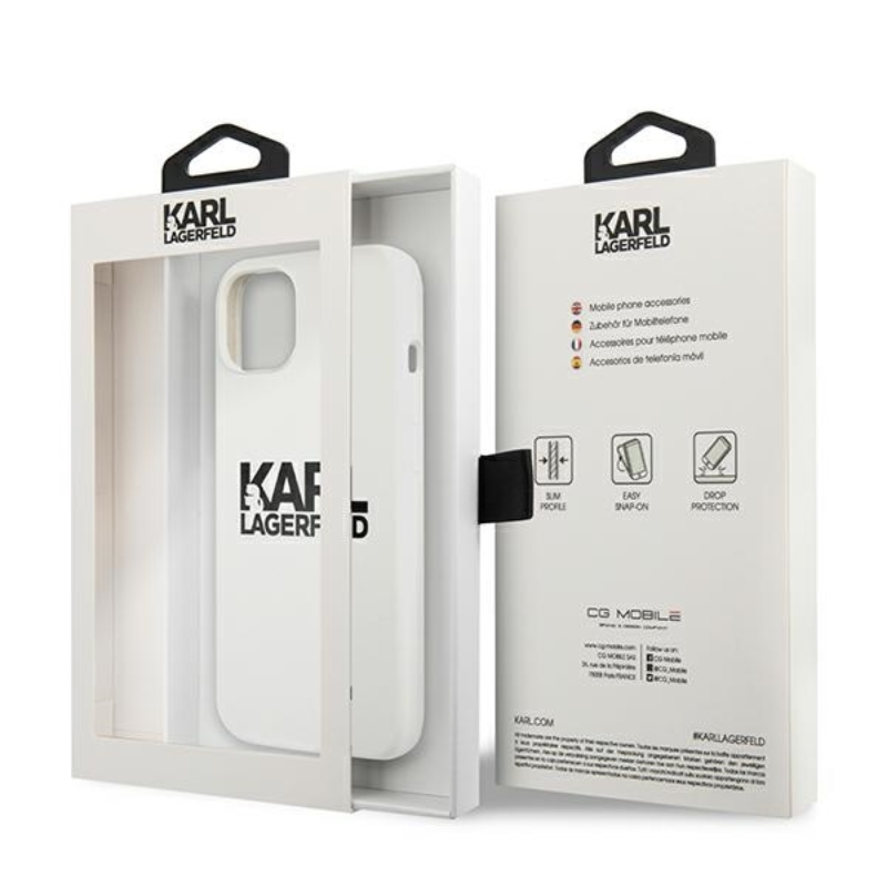 Karl Lagerfeld Silicone Stack Logo - Etui iPhone 13 (biały)