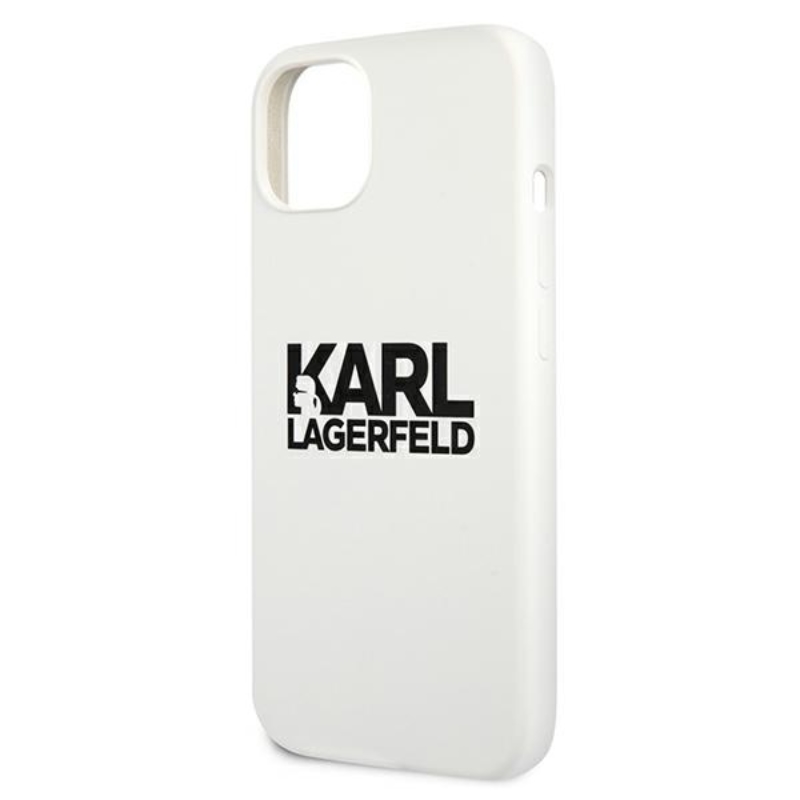 Karl Lagerfeld Silicone Stack Logo - Etui iPhone 13 mini (biały)