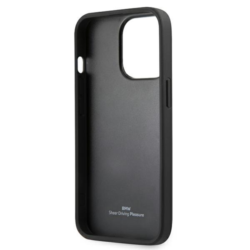BMW Leather Curve Perforate HC - Etui iPhone 13 Pro (czarny)