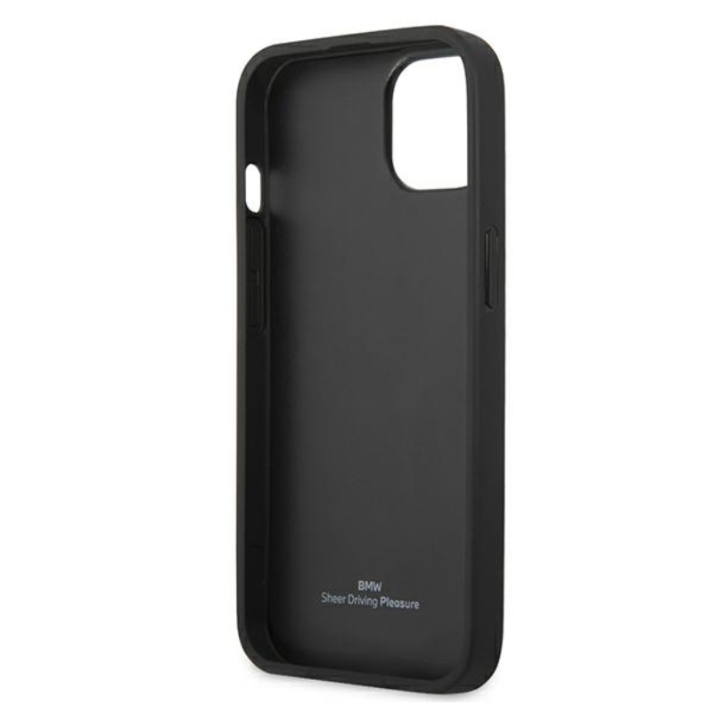 BMW Leather Curve Perforate HC - Etui iPhone 13 (czarny)