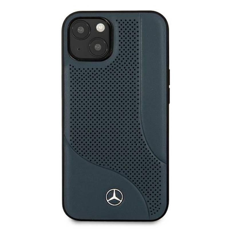 Mercedes Leather Perforated Area - Etui iPhone 13 (granatowy)