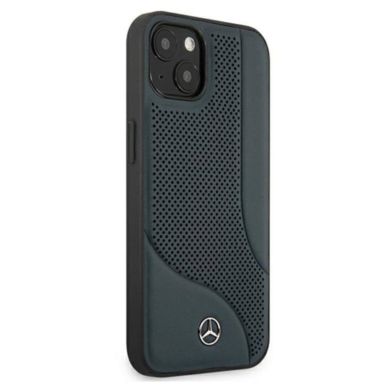 Mercedes Leather Perforated Area - Etui iPhone 13 (granatowy)