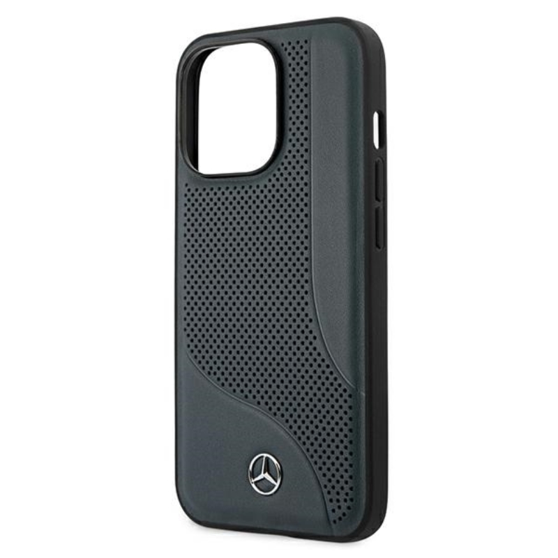Mercedes Leather Perforated Area - Etui iPhone 13 Pro Max (granatowy)