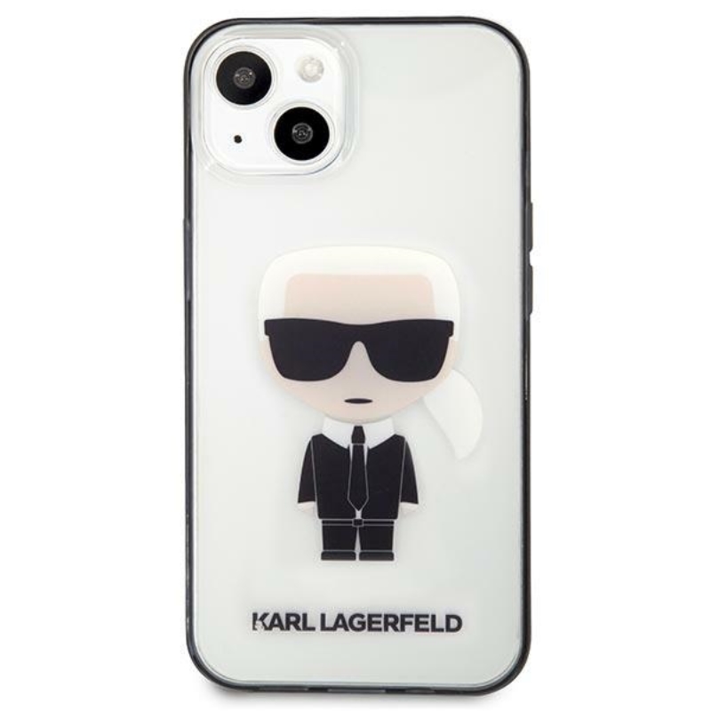 Karl Lagerfeld Ikonik Karl - Etui iPhone 13 (przezroczysty / czarna ramka)