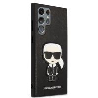 Karl Lagerfeld Saffiano Ikonik Patch - Etui Samsung Galaxy S22 Ultra (czarny)