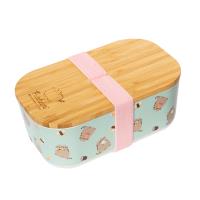 Pusheen - Foodie collection, pudełko lunchbox z wieczkiem z drewna bambusowwego