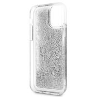 Guess Liquid Glitter 4G Big Logo - Etui iPhone 11 (srebrny)