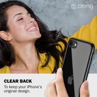 Crong Clear Cover - Etui iPhone SE (2022/2020) / 8 / 7 (czarny)