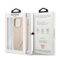 Guess Saffiano Triangle Logo Case – Etui iPhone 13 Pro (beżowy)