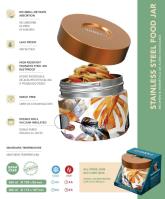 Quokka Whim Food Jar - Lunchbox termiczny / termos obiadowy 360 ml (Blue Garden)