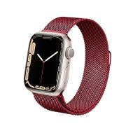 Crong Milano Steel – Pasek ze stali nierdzewnej do Apple Watch 38/40/41 mm (czerwony)