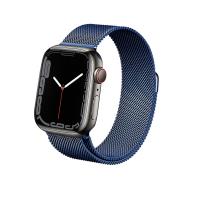 Crong Milano Steel – Pasek ze stali nierdzewnej do Apple Watch 42/44/45/49 mm (granatowy)