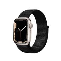 Crong Nylon Reflex - Pasek sportowy do Apple Watch 42/44/45/49 mm (czarny)