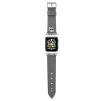 Karl Lagerfeld Saffiano Karl Head – Pasek do Apple Watch 42/44/45 mm (srebrny)
