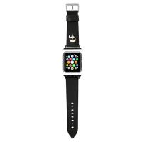 Karl Lagerfeld Saffiano Karl Head – Pasek do Apple Watch 38/40/41 mm (czarny)