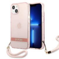 Guess Translucent Strap - Etui iPhone 13 (różowy)
