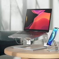 Crong AluBench – Aluminiowa podstawka do laptopa (srebrny)