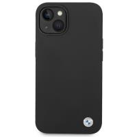 BMW Liquid Silicone Case Metal Logo – Etui iPhone 14 Plus (Czarny)