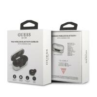 Guess True Wireless Earphones BT5.0 5H - Słuchawki TWS + etui ładujące (srebrny)