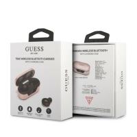 Guess True Wireless Earphones BT5.0 5H - Słuchawki TWS + etui ładujące (różowy)