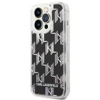 Karl Lagerfeld Monogram Liquid Glitter - Etui iPhone 14 Pro Max (czarny)