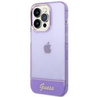 Guess Translucent - Etui iPhone 14 Pro (fioletowy)